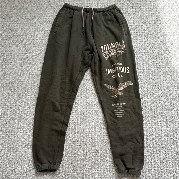 YoungLA 233 The Immortal Jogger Sweatpants Forest Night Green Gym Athletic - Picture 2 of 8